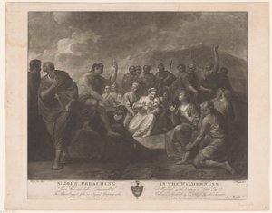 Prediking van Johannes de Doper القديس يوحنا الكرازة في البرية (العنوان على وجوه)