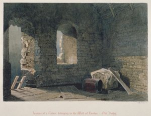 منظر داخلي لبرج تابع لجدار لندن في أولد بيلي ، مدينة لندن ، 1851 بواسطة جون ويكهام آرتشر