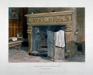 منظر لقطعة مدخنة في Baptist's Head Inn ، كليركينويل ، لندن ، 1851