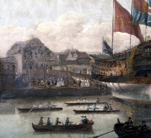 إطلاق في Deptford Dockyard ، c.1750 (تفاصيل 264190)