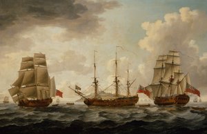 HMS Tyrall في ثلاثة مواقع قبالة أنتيغوا