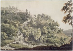 تيفولي: منظر لفيلا Maecenas ، 1858