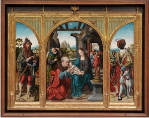 عشق المجوس ، c.1525 (زيت على ألواح بلوط) بواسطة جوس فان كليف
