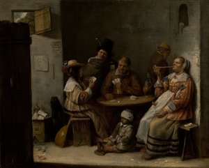لاعبو البطاقات ، c.1645 بواسطة Joos van Craesbeeck