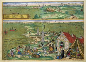 خريطة قادس ، من "العالم" التي كتبها براون (1541-1622) وفرانز هوغنبرغ (1535-90) ، ج .1572