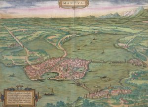 خريطة مانتوا ، من "العالم" التي كتبها براون (1541-1622) وفرانز هوغنبرغ (1535-90) ، 1575 بواسطة جوريس هوفناجل
