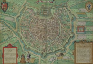 خريطة ميلان ، من "العالم" بقلم براون (1541-1622) وفرنس هوجنبرج (1535-90) ، ص 1572