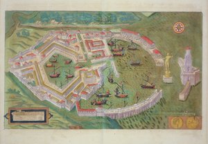 خريطة روما ، من "العالم" بقلم براون (1541-1622) وفرانز هوغنبرغ (1535-90) c.1572-1617