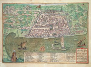 خريطة طليطلة من "العالم" بقلم براون (1541-1622) وفرانز هوغنبرغ (1535-90) ، 1566