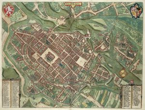 خريطة WRATISLAVIA Bresslaw ، من "World" بواسطة Braun (1541-1622) و Franz Hogenbergh (1535-90) c.1572-1617