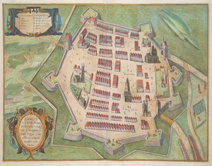 خريطة زاموسك ، من "العالم" بقلم براون (1541-1622) وفرانز هوغنبرغ (1535-90) c.1572-1617