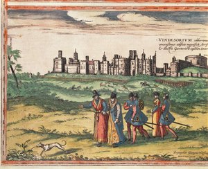 منظر لقلعة وندسور ، من "Civitates Orbis Terrarum" لجورج براون (1541-1622) و فرانس هوجنبرج (1535-90) 1599 بواسطة جوريس هوفناجل
