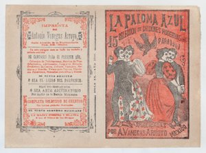 غلاف "La Paloma Azul: مجموعة من الأغاني الحديثة لعام 1901" ، زوجان دا ... ، كاليفورنيا. 1901. بواسطة خوسيه غوادالوبي بوسادا