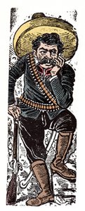 الثورة المكسيكية (1910-1920) - El General Genovevo de la O ، أحد أتباع إميليانو زاباتا - Xylography by Jose Guadalupe Posada (1852-1913) بواسطة خوسيه غوادالوبي بوسادا