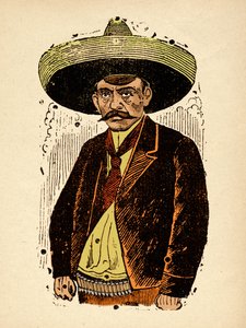 الثورة المكسيكية - إميليانو زاباتا ، 1910-1912 (xylografy) بواسطة خوسيه غوادالوبي بوسادا