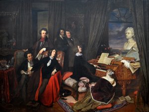 فرانز ليزت يتخيل على البيانو ، 1840