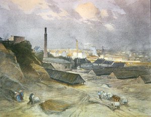 أعمال الطوب في Heiligenstadt ، التي نُشرت في فيينا (حجرية ملونة) بواسطة جوزيف دانيلوفاتز