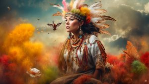 Dreamcore_dreamlike_scene-native american_04 بواسطة جوزيف جوهان مايكل