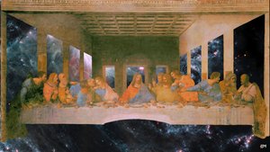 إعادة إنشاء JJM: ليوناردو دافنشي_العشاء الأخير+JWST بواسطة جوزيف جوهان مايكل