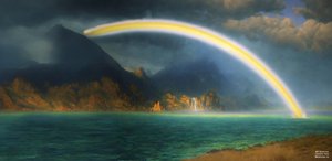 تقوم JJM بإعادة إنشاء Bierstadt-A: قوس قزح فوق بحيرة جيني