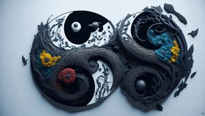 مفهوم فنغ شوي encaustic لـ YIN و YANG _04