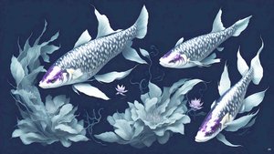 الرسم بالحبر: Koi-Karpfish_amethyst_02