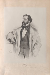 صورة لمغني الأوبرا أخيل دي باسيني 1819-1881 ، 1854.