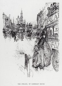 The Strand ، بواسطة Somerset House (litho) بواسطة جوزيف (بعد) بينيل