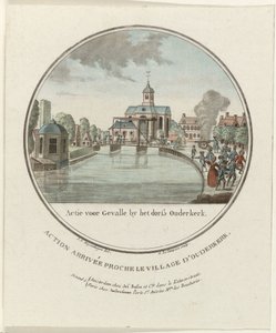 الهجوم على Ouderkerk aan de Amstel 1787 عمل لـ Gevalle بواسطة dorß Ouderkerk / Action arrivée proche le Village d