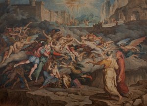 دانتي وفيرجيل في الدائرة الثانية من الجحيم 1823. بواسطة جوزيف انطون كوخ