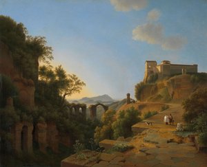خليج نابولي مع جزيرة إيشيا في المسافة ، 1818