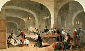 رسم تخطيطي لجناح في مستشفى سكوتاري ، ج 1856