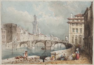 فلورنسا ، تم لصقها في مجلة Thomas Moodys في جولة عبر سويسرا وإيطاليا ، 1822 (مرحاض على ورق) بواسطة جوزيف آكس سليب