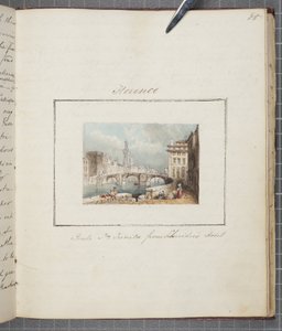فلورنسا ، تم لصقها في مجلة Thomas Moodys في جولة عبر سويسرا وإيطاليا ، 1822 (مرحاض على ورق) بواسطة جوزيف آكس سليب
