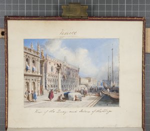 البندقية ، تم لصقها في مجلة Thomas Moodys في جولة عبر سويسرا وإيطاليا ، 1822 (مرحاض على ورق) بواسطة جوزيف آكس سليب