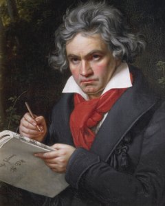 صورة لودفيج فان بيتهوفن (1770-1827) ، مؤلف موسيقي وعازف بيانو ألماني ، قام بتأليف Missa Solemnis بواسطة جوزيف كارل ستيلر