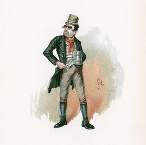 بيل سايكس ، رسم توضيحي من "رسومات شخصية من تشارلز ديكنز" ، عام 1890 بواسطة جوزيف كلايتون كلارك
