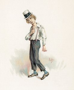 ديفيد كوبرفيلد ، رسم توضيحي من "رسومات شخصية من تشارلز ديكنز" ، c.1890 بواسطة جوزيف كلايتون كلارك