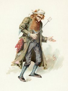 فاجين ، رسم توضيحي من "رسومات شخصية من تشارلز ديكنز" ، عام 1890 بواسطة جوزيف كلايتون كلارك