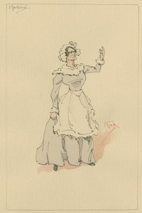 Hortense ، ج 1920s (قلم وحبر مع مرحاض على ورق) بواسطة جوزيف كلايتون كلارك