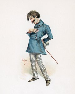 مونتاج تيج ، رسم توضيحي من "رسومات شخصية من تشارلز ديكنز" ، ص 1890 بواسطة جوزيف كلايتون كلارك