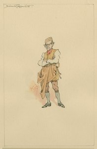 Simon Tappertit ، c.1920s (قلم وحبر مع مرحاض على ورق) بواسطة جوزيف كلايتون كلارك