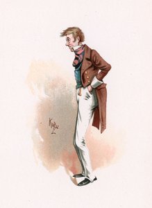 رسوم متحركة ، صورة توضيحية من "رسومات شخصية من تشارلز ديكنز" ، عام 1890 بواسطة جوزيف كلايتون كلارك