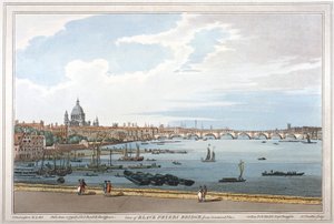 جسر بلاكفريارس ، لندن ، 1795 بواسطة جوزيف قسطنطين ستادلر