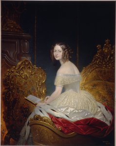 الأميرة ماري شارلوت فريدريك من فورتمبيرغ (1807-1873) ، دوقة روسيا الكبرى هيلين (الأميرة فريدريك شارلوت ماري أوف فورتمبيرغ ، دوقة روسيا الكبرى إيلينا بافلوفنا). لوحة جوزيف ديزاير كورت (1797-1865) ، زيت على قماش بواسطة جوزيف ديزاير كورت