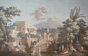 تصميم خلفية يصور Telemachus بواسطة جوزيف دوفور