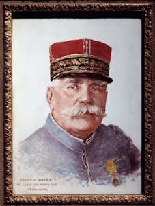صورة للجنرال جوفر (1852-1931) ، مارشال فرنسا لوحة لجوزيف فيليكس بوشر (1853-1937). 1915. خافت 0.33x0.24 م. باريس ، متحف كارنافالي