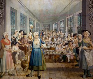 مصنع نسيج ويتير براذرز في أورانج ، بروفانس عام 1764 ، قسم طباعة الأقمشة ، بقلم جوزيف ماريا غابرييل روسيتي ، فرنسا