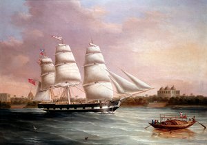جون وود تقترب من بومباي ، c1850.