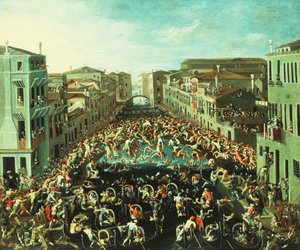 القتال بين نيكولوتي و Castellani ، في بونتي دي بوغني ، البندقية ، 1673